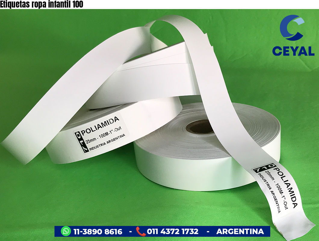 Etiquetas ropa infantil 100