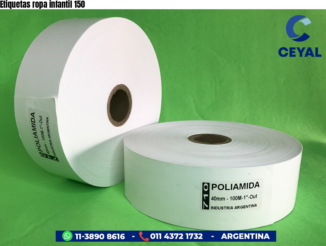 Etiquetas ropa infantil 150