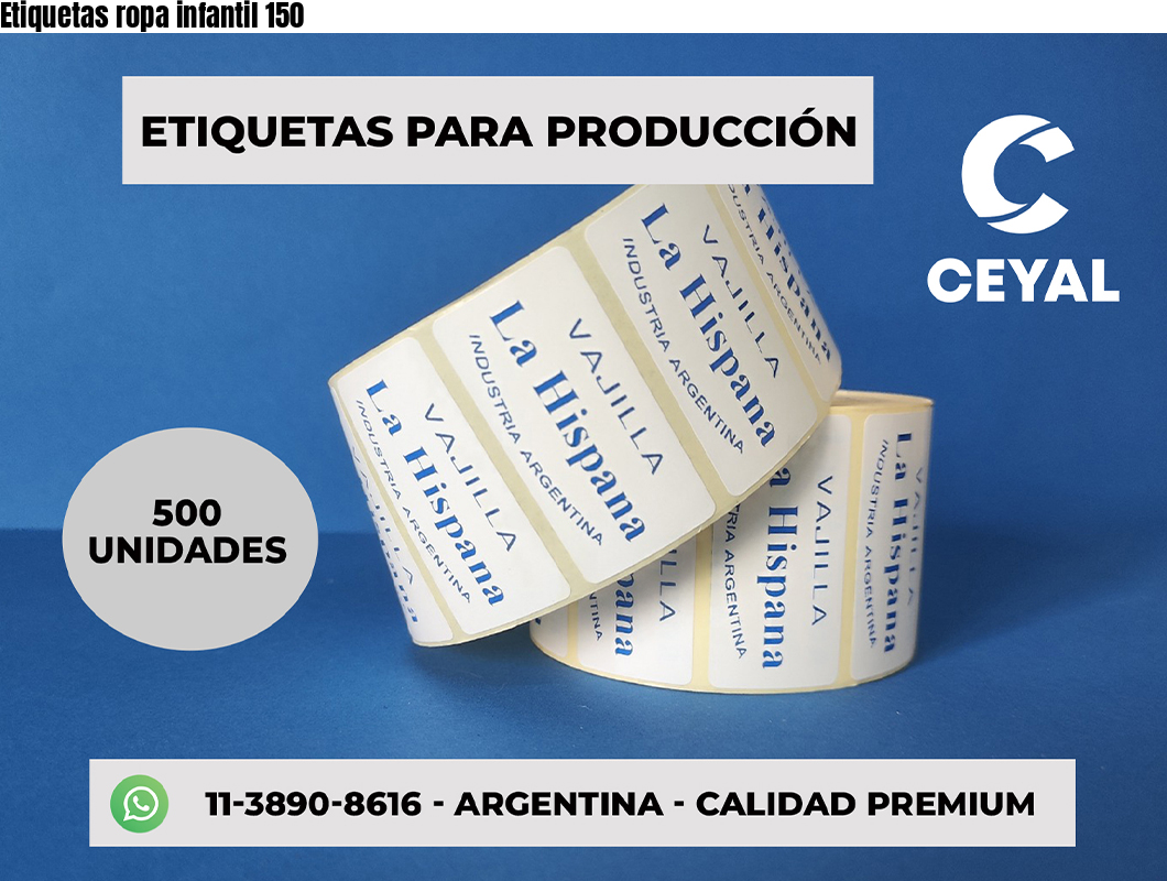 Etiquetas ropa infantil 150