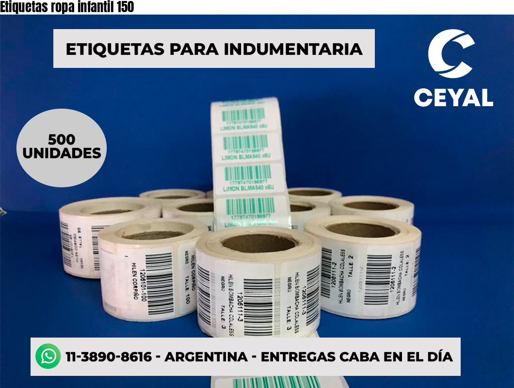 Etiquetas ropa infantil 150