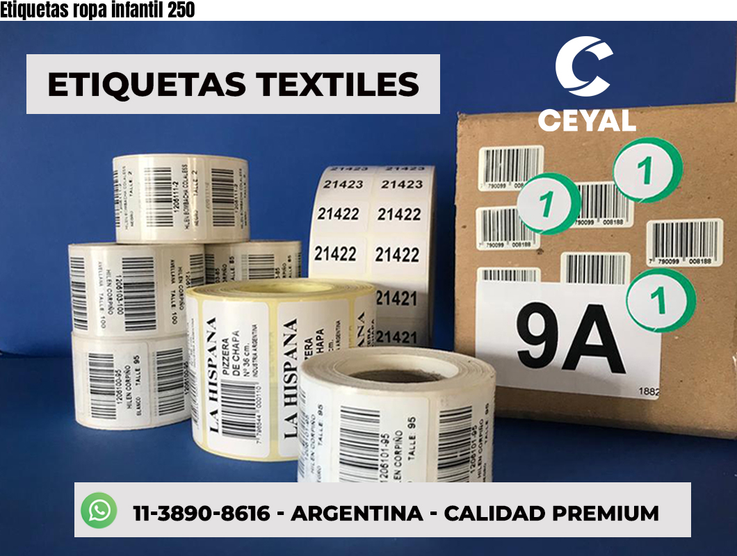 Etiquetas ropa infantil 250