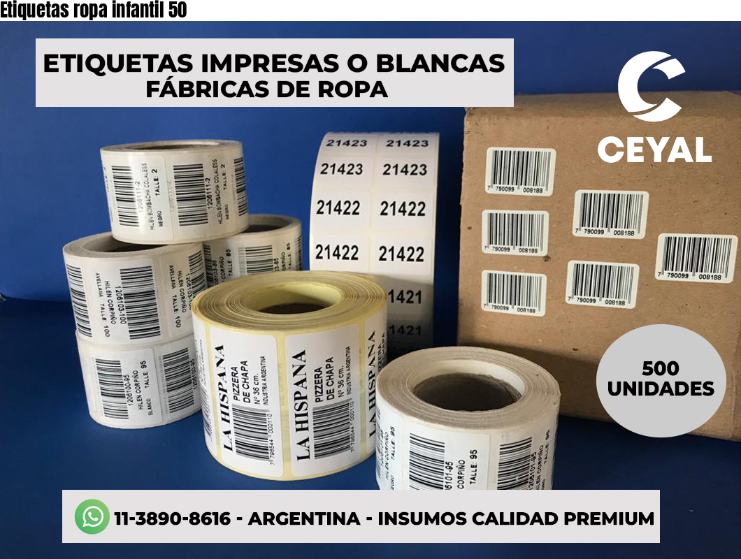 Etiquetas ropa infantil 50