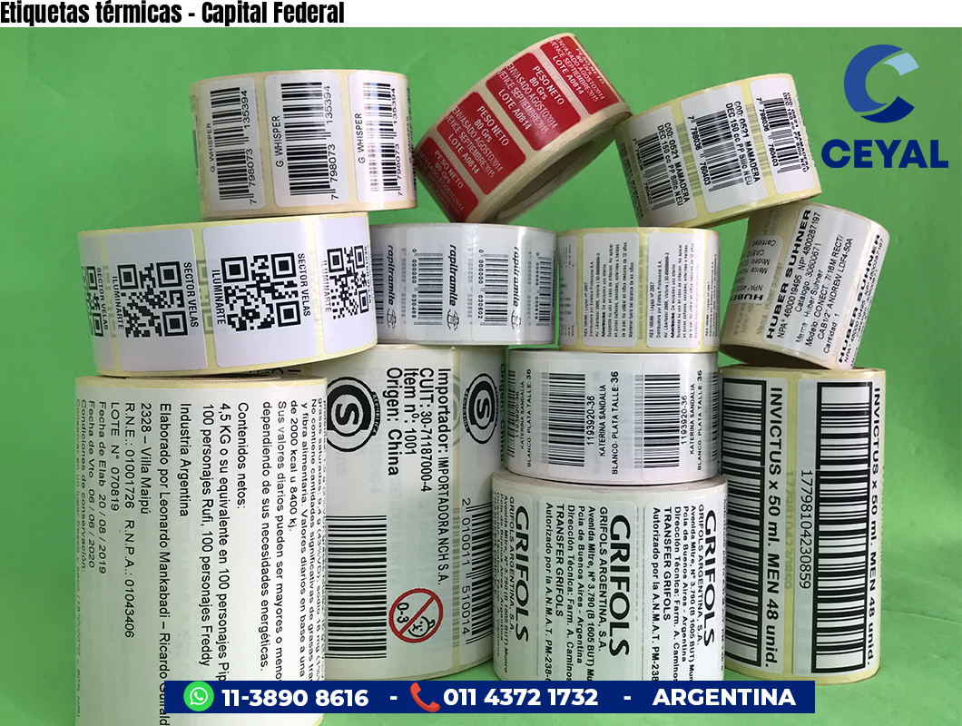 Etiquetas térmicas - Capital Federal