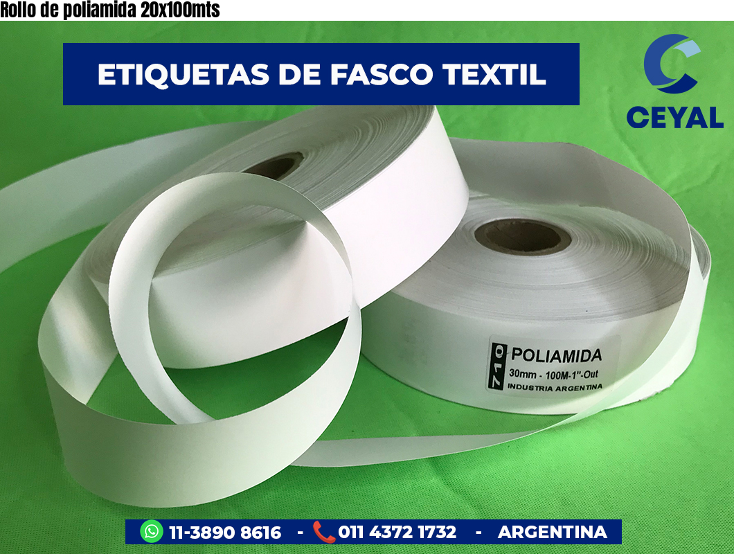 Rollo de poliamida 20x100mts