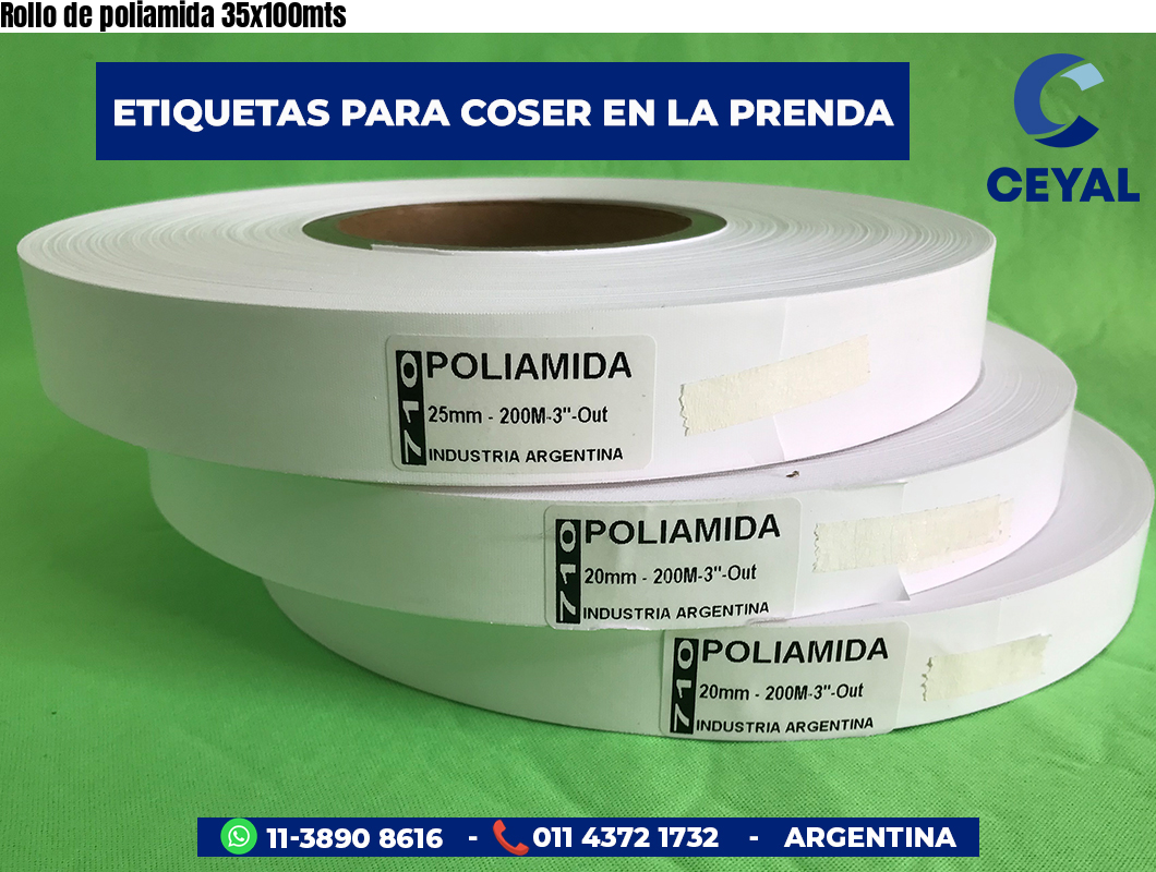 Rollo de poliamida 35x100mts