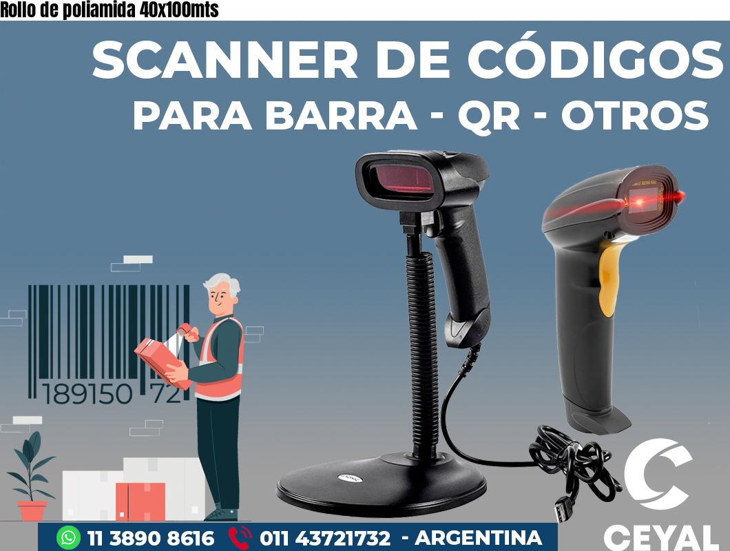 Rollo de poliamida 40x100mts