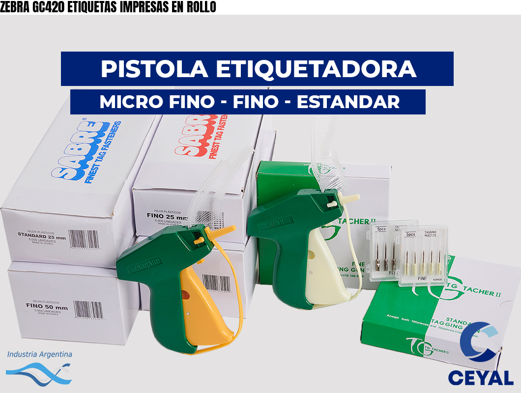 ZEBRA GC420 ETIQUETAS IMPRESAS EN ROLLO