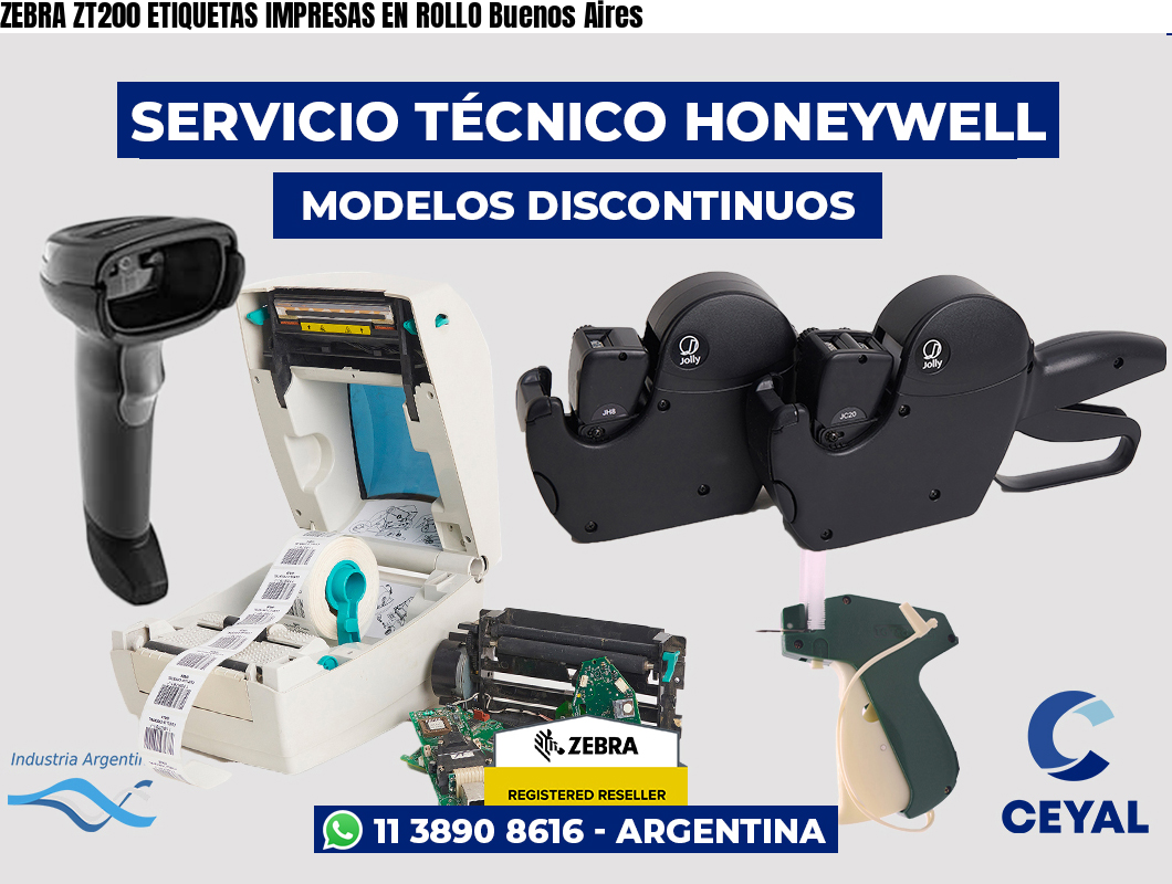 ZEBRA ZT200 ETIQUETAS IMPRESAS EN ROLLO Buenos Aires