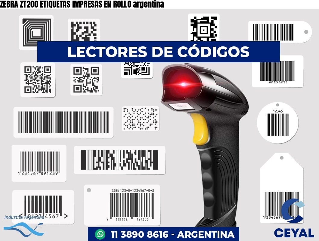 ZEBRA ZT200 ETIQUETAS IMPRESAS EN ROLLO argentina