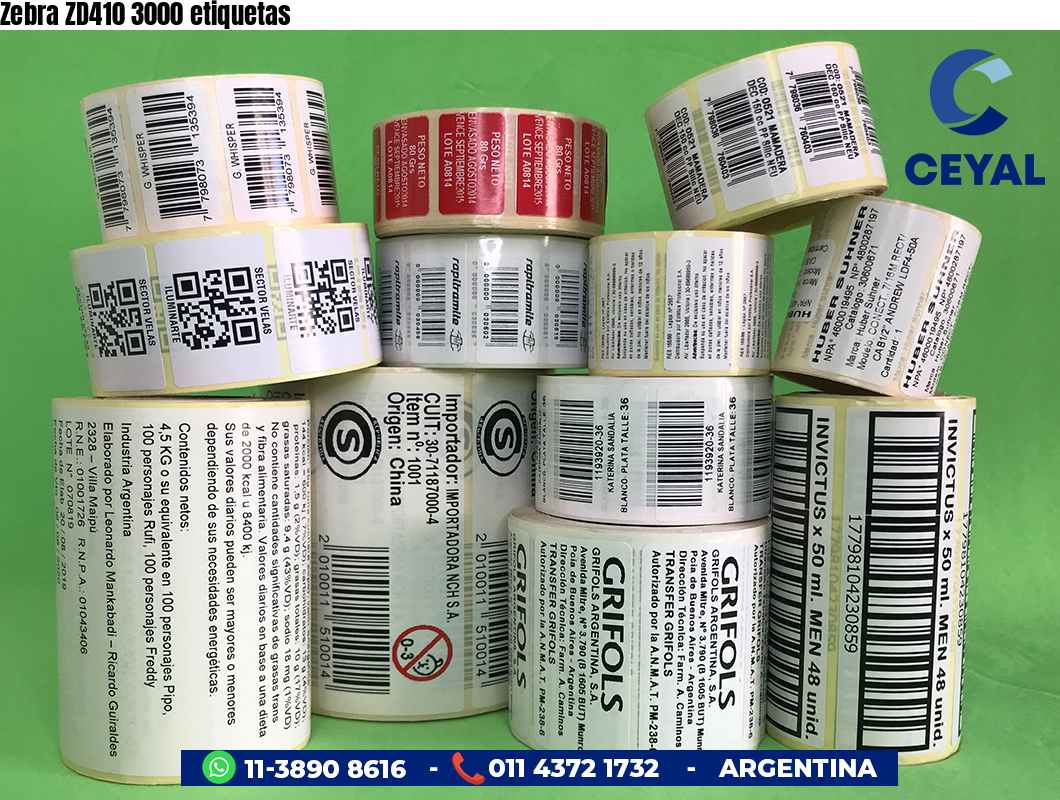 Zebra ZD410 3000 etiquetas