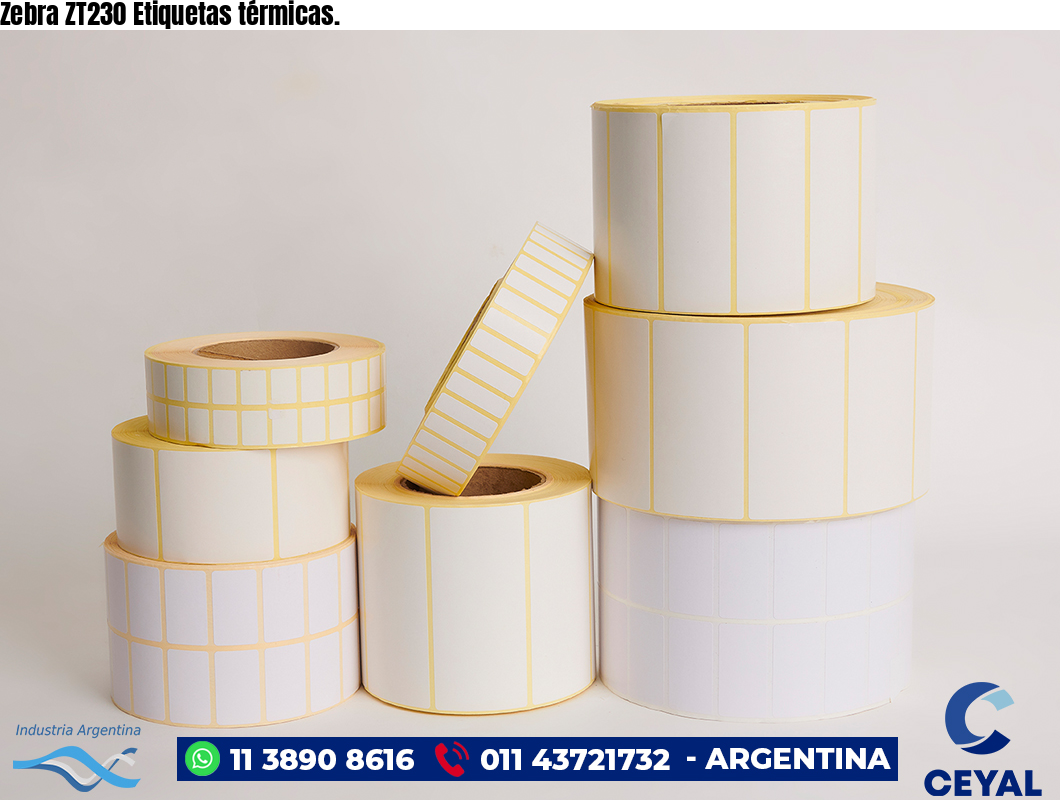 Zebra ZT230 Etiquetas térmicas.