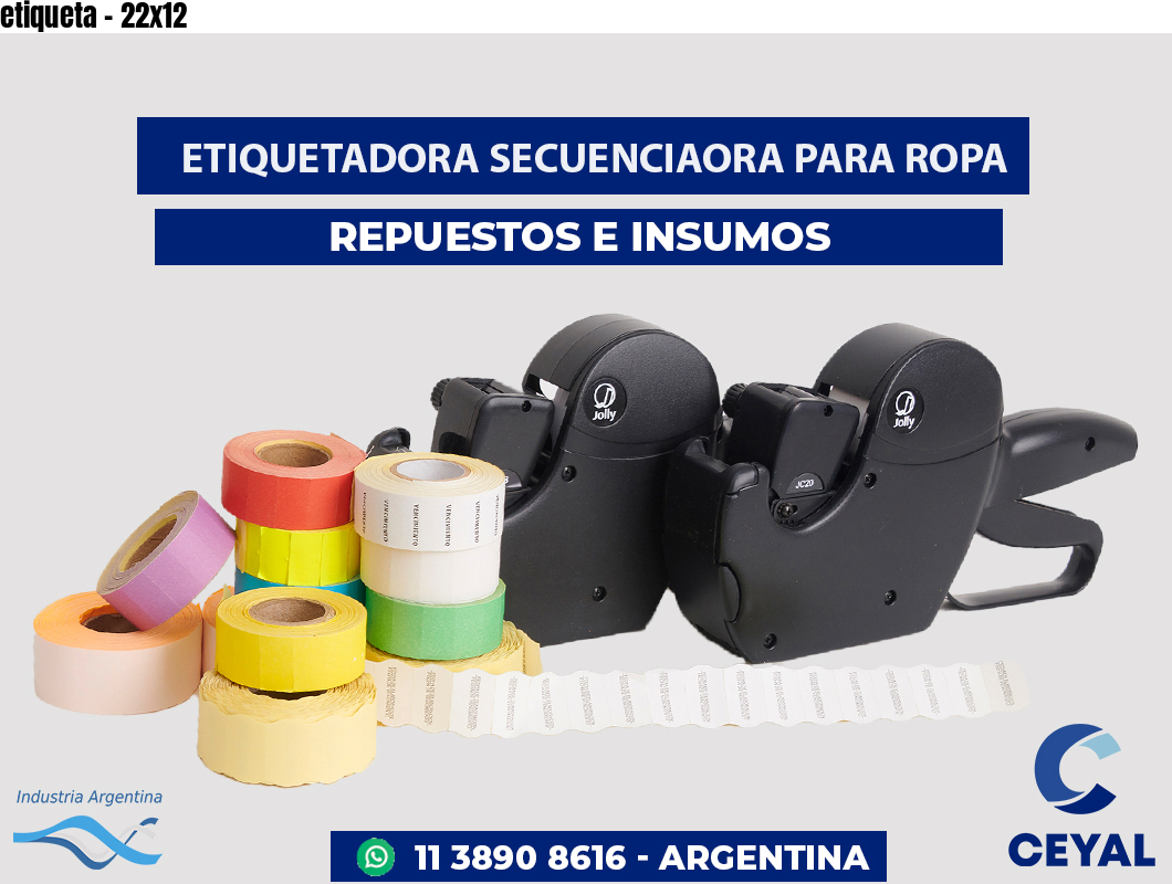 etiqueta - 22x12