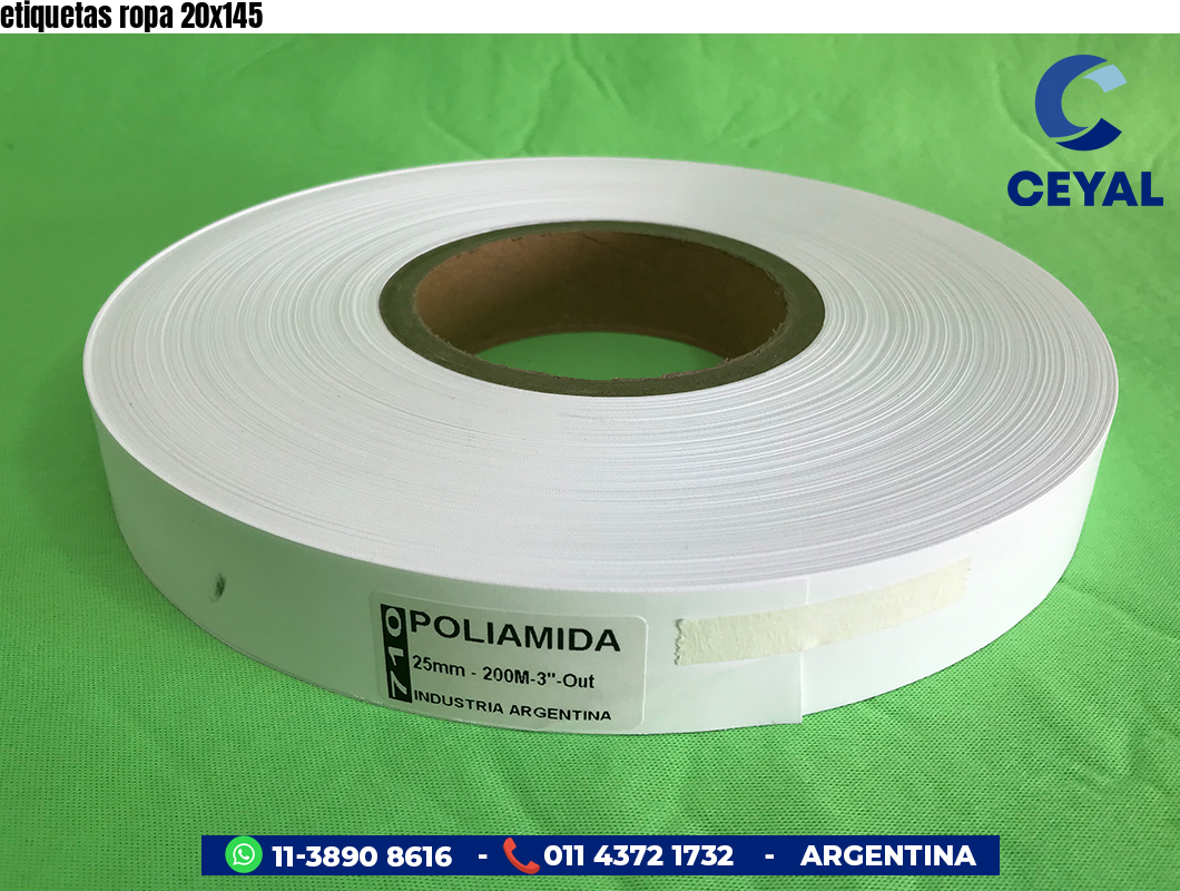 etiquetas ropa 20x145