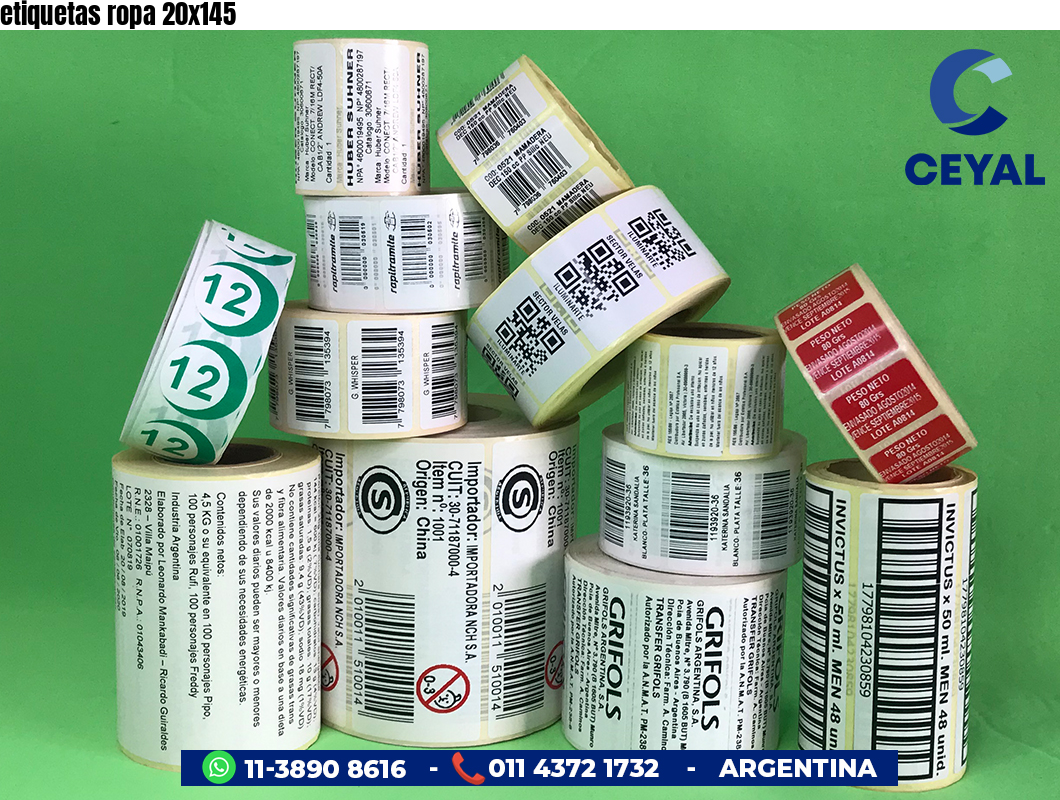 etiquetas ropa 20x145