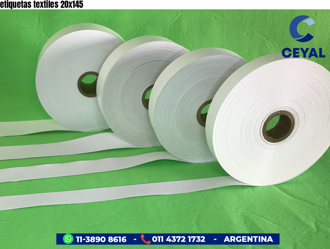 etiquetas textiles 20x145