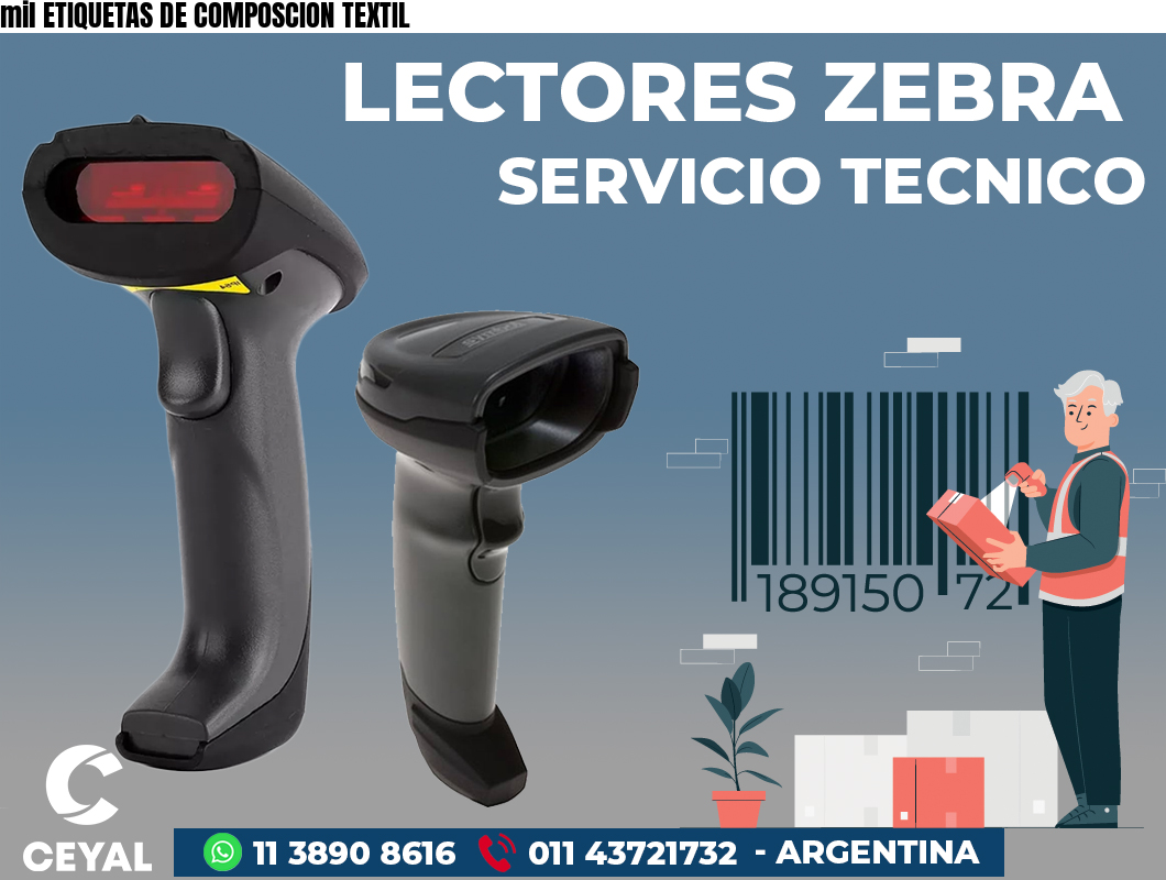 mil ETIQUETAS DE COMPOSCION TEXTIL