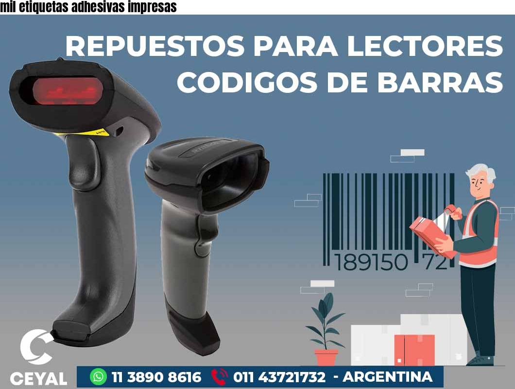 mil etiquetas adhesivas impresas