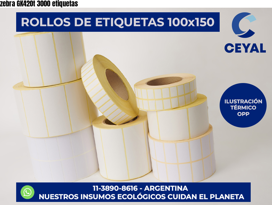 zebra GK420t 3000 etiquetas