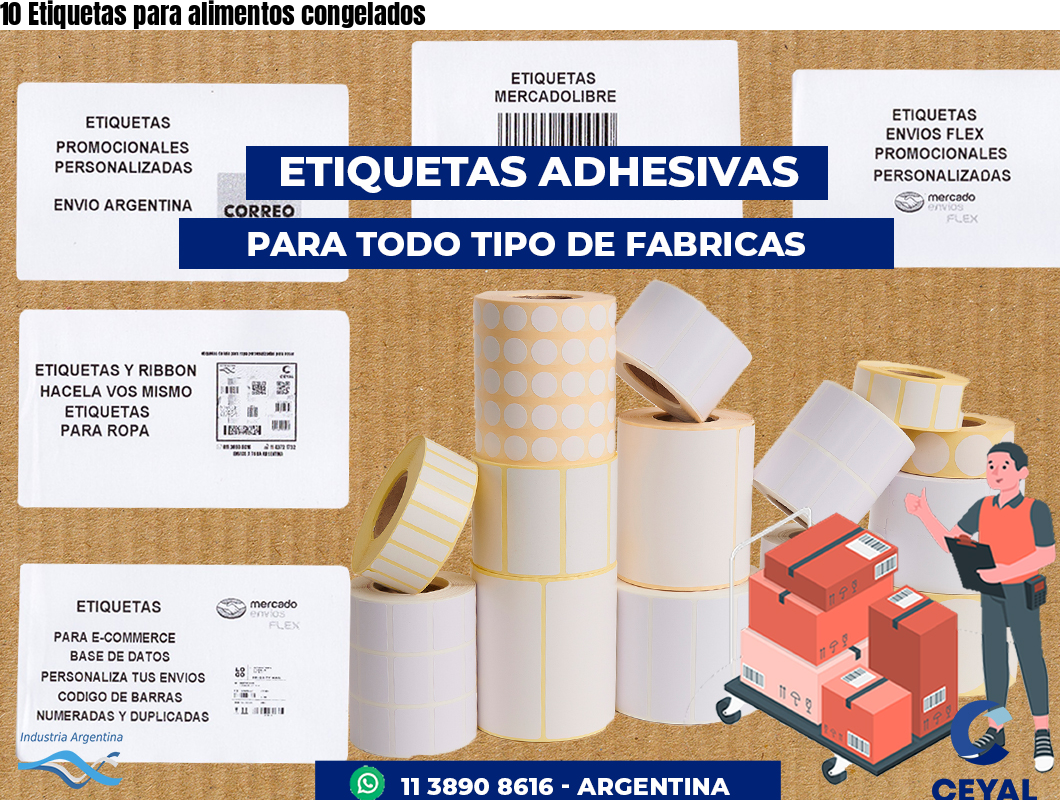 10 Etiquetas para alimentos congelados