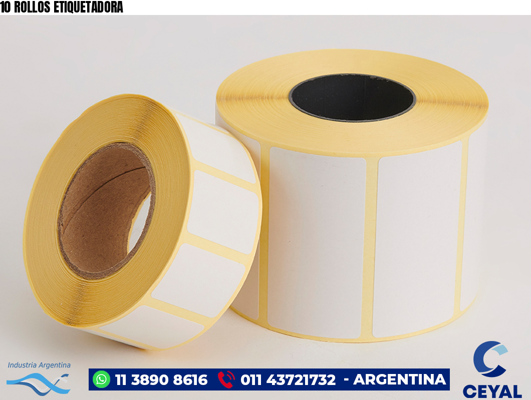 10 ROLLOS ETIQUETADORA