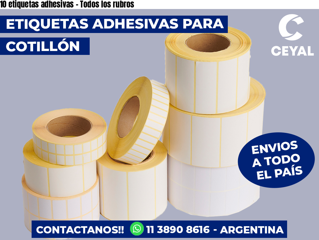10 etiquetas adhesivas – Todos los rubros