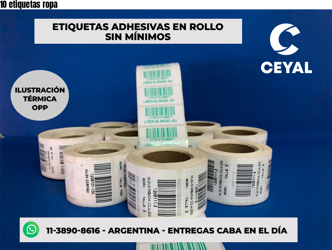 10 etiquetas ropa