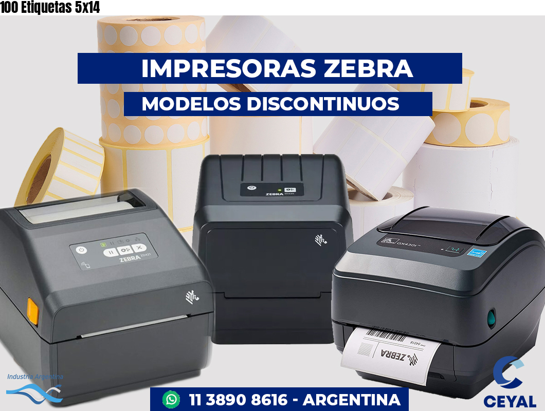 100 Etiquetas 5x14