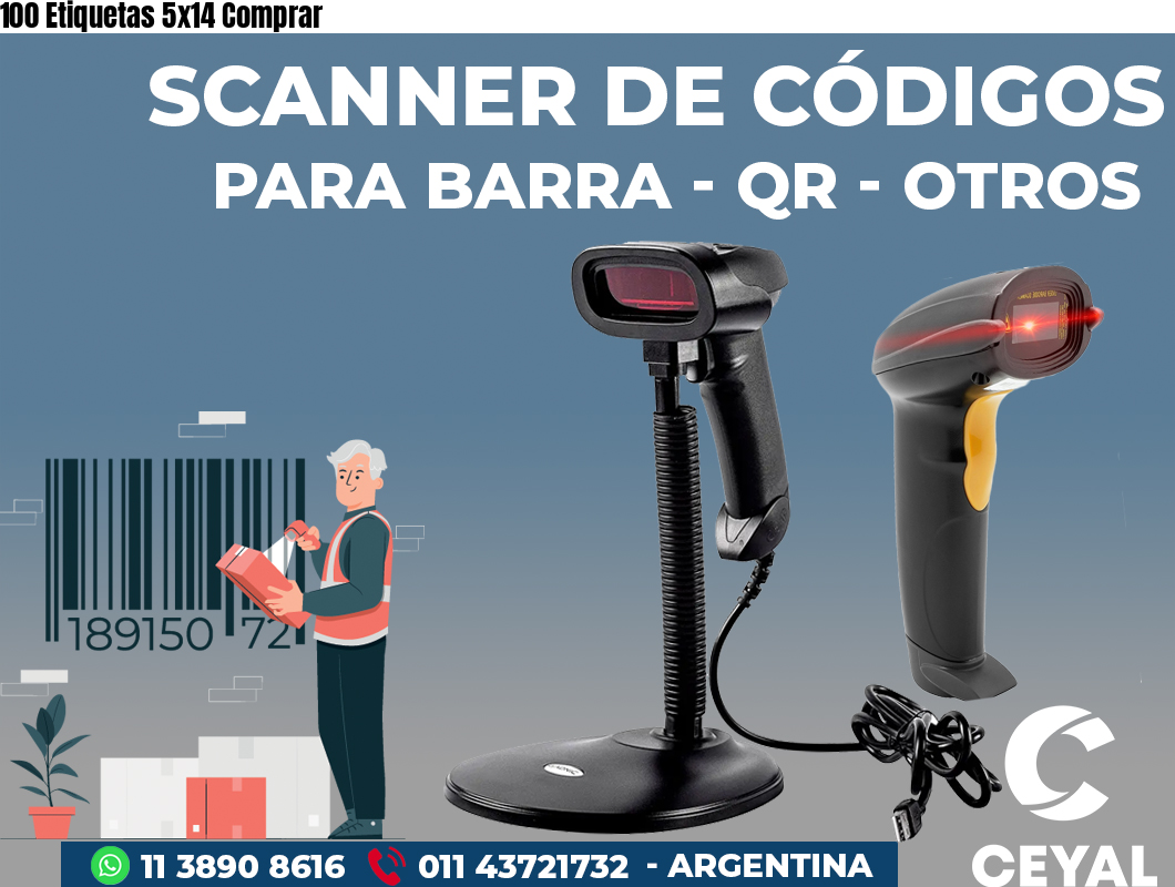 100 Etiquetas 5x14 Comprar