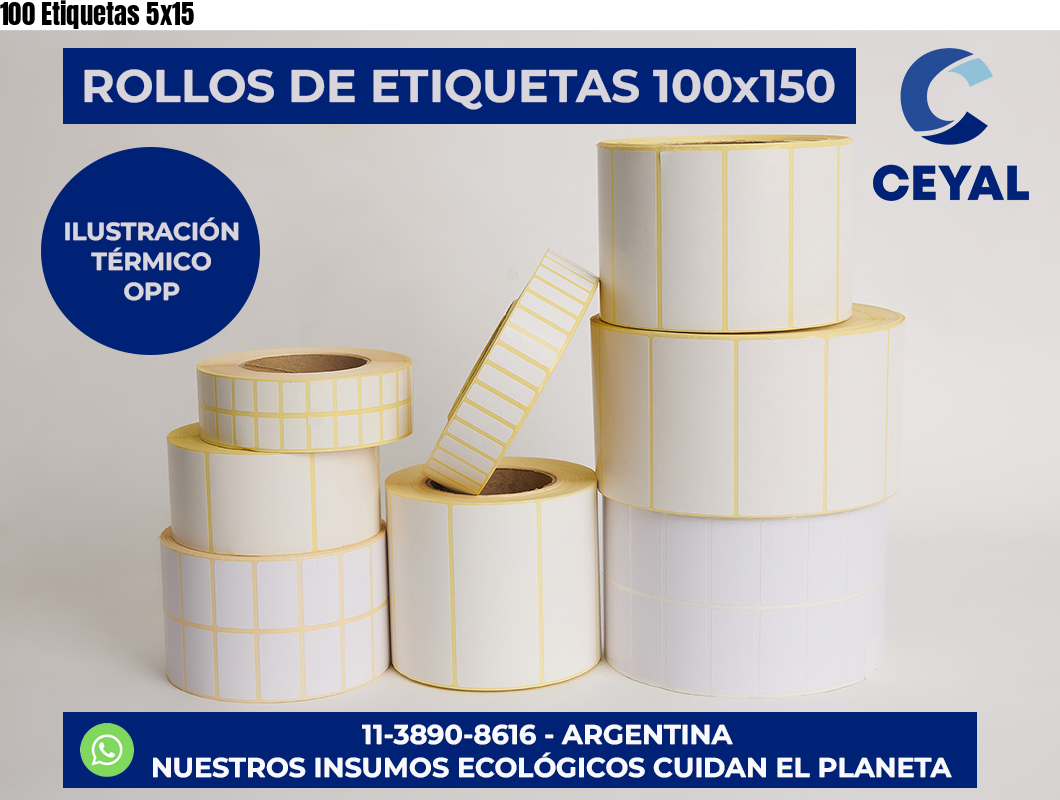 100 Etiquetas 5×15