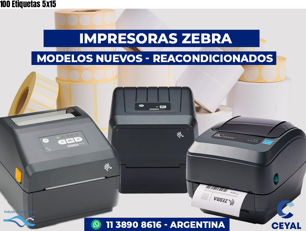 100 Etiquetas 5x15