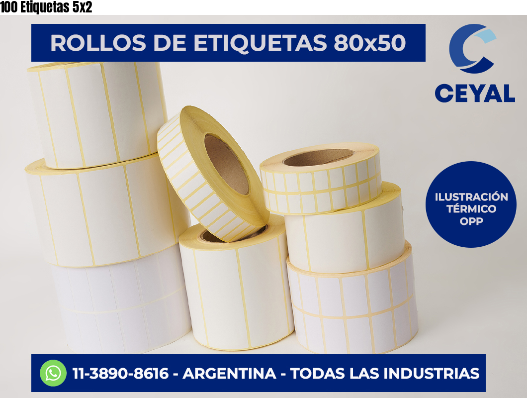 100 Etiquetas 5×2