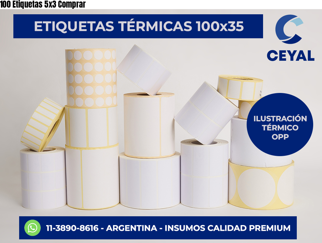 100 Etiquetas 5×3 Comprar