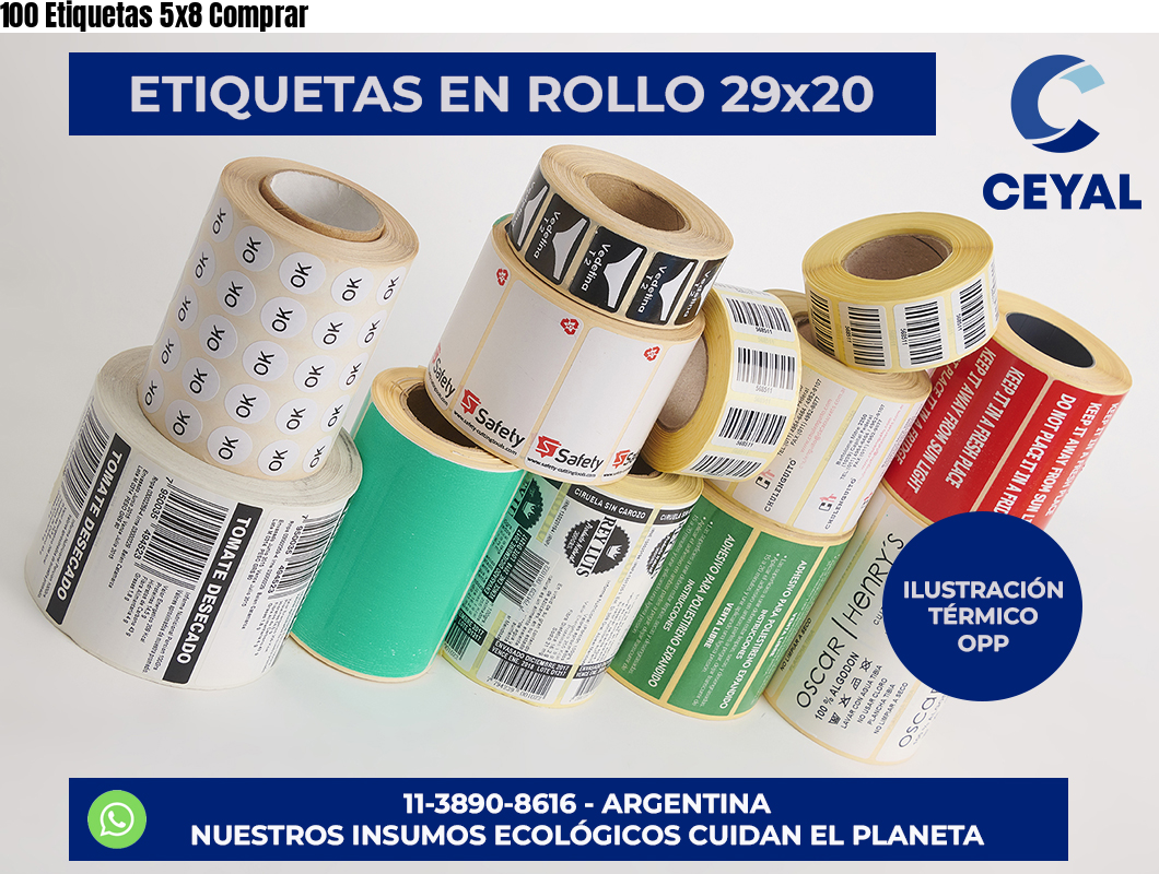 100 Etiquetas 5×8 Comprar