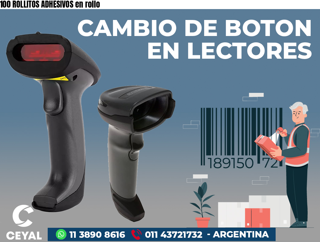 100 ROLLITOS ADHESIVOS en rollo