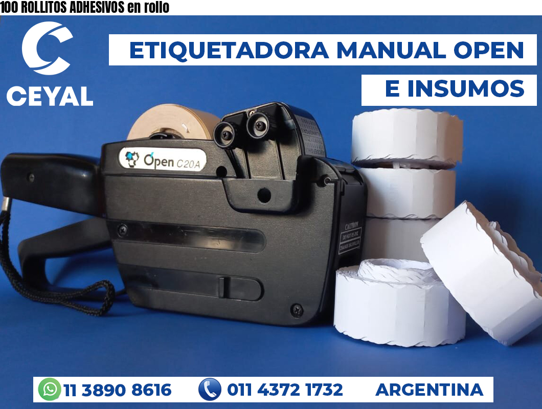 100 ROLLITOS ADHESIVOS en rollo