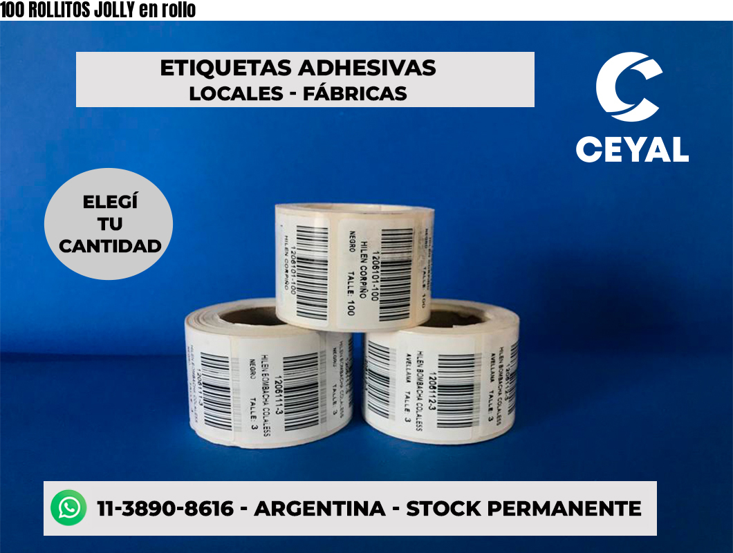 100 ROLLITOS JOLLY en rollo