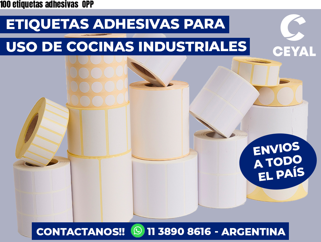 100 etiquetas adhesivas  OPP