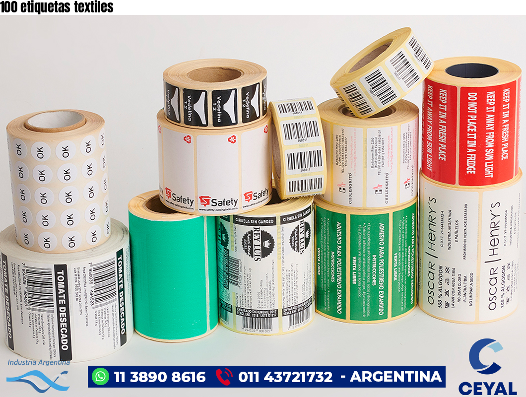 100 etiquetas textiles