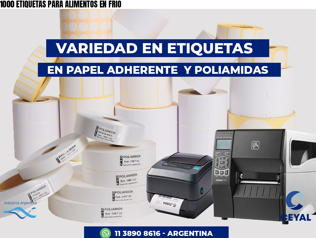 1000 ETIQUETAS PARA ALIMENTOS EN FRIO