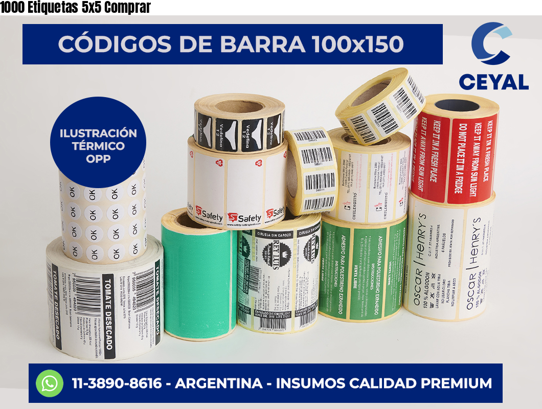 1000 Etiquetas 5×5 Comprar