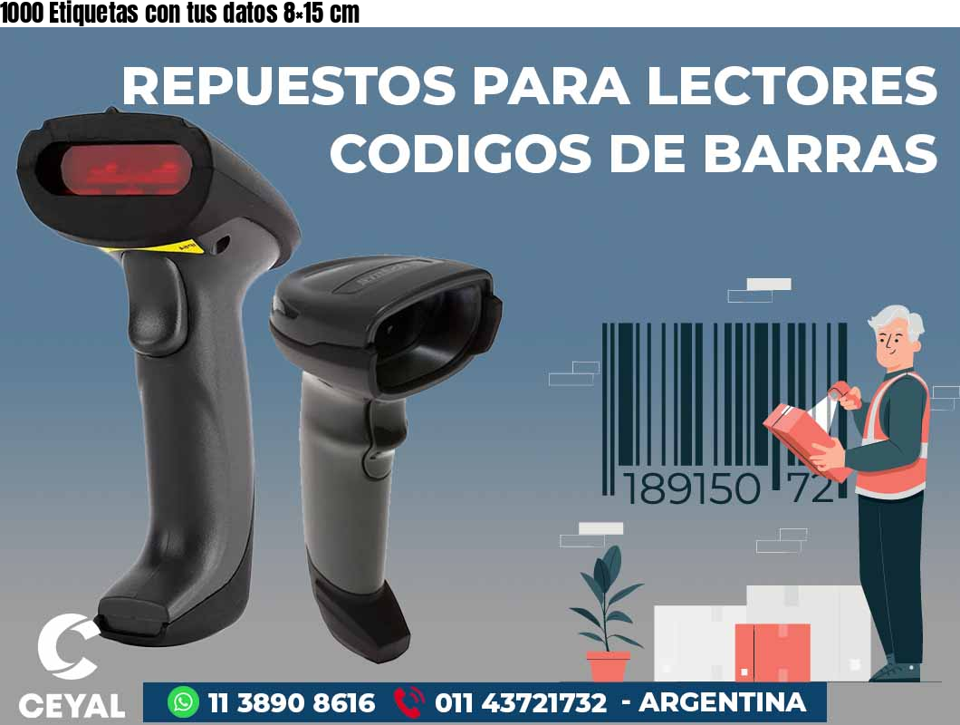 1000 Etiquetas con tus datos 8×15 cm