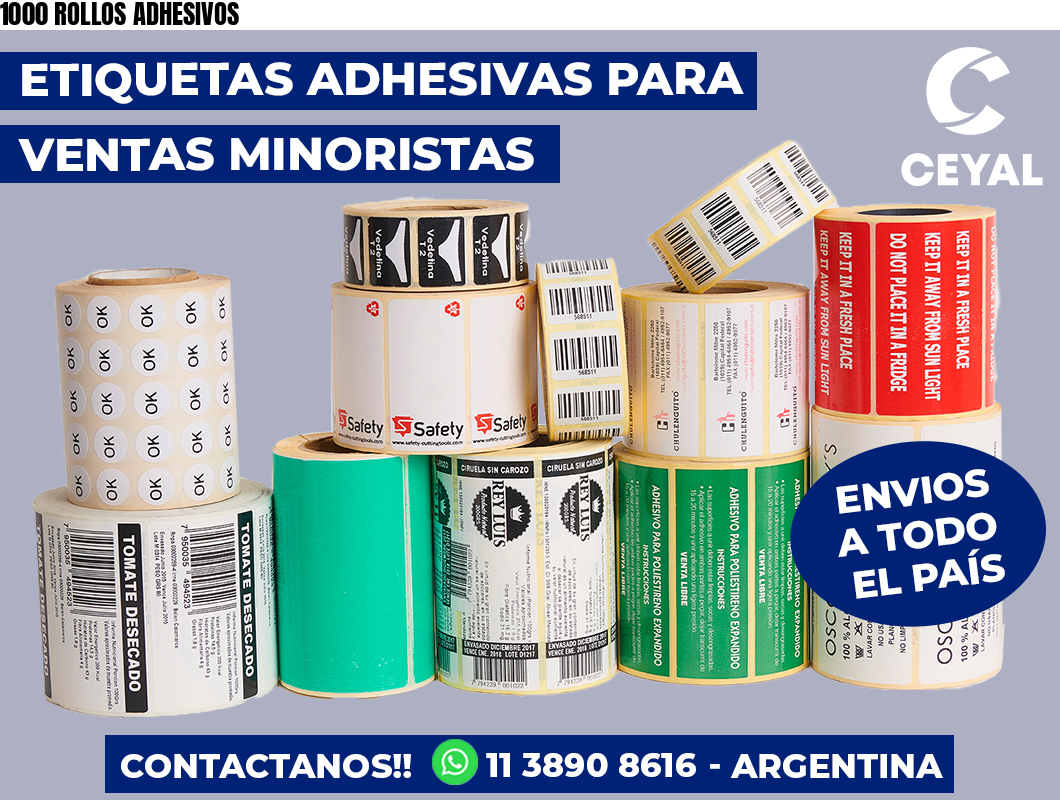 1000 ROLLOS ADHESIVOS