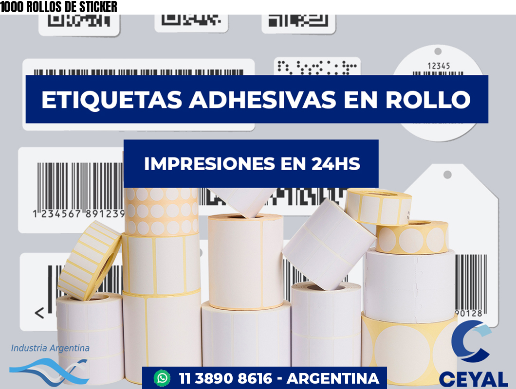 1000 ROLLOS DE STICKER