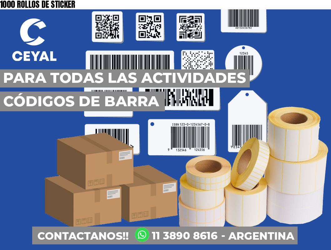 1000 ROLLOS DE STICKER