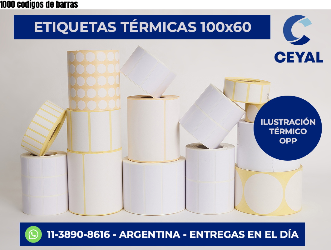 1000 codigos de barras