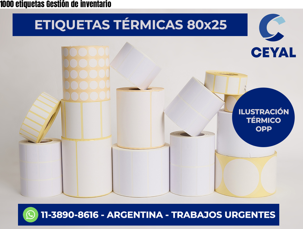 1000 etiquetas Gestión de inventario