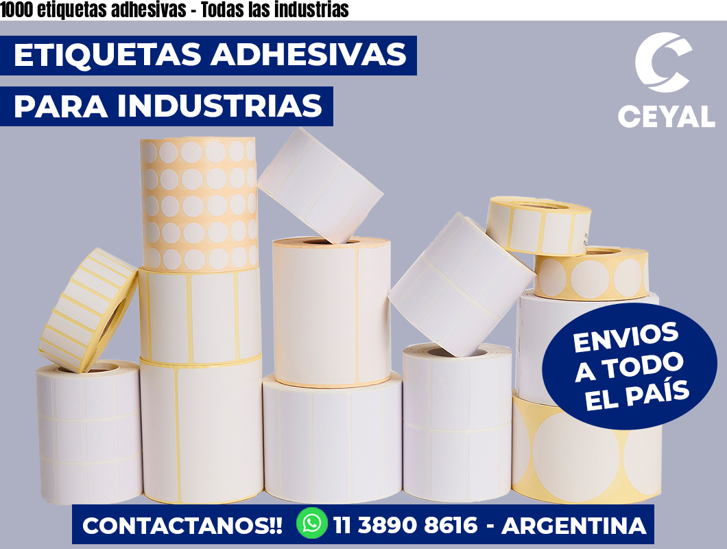 1000 etiquetas adhesivas – Todas las industrias