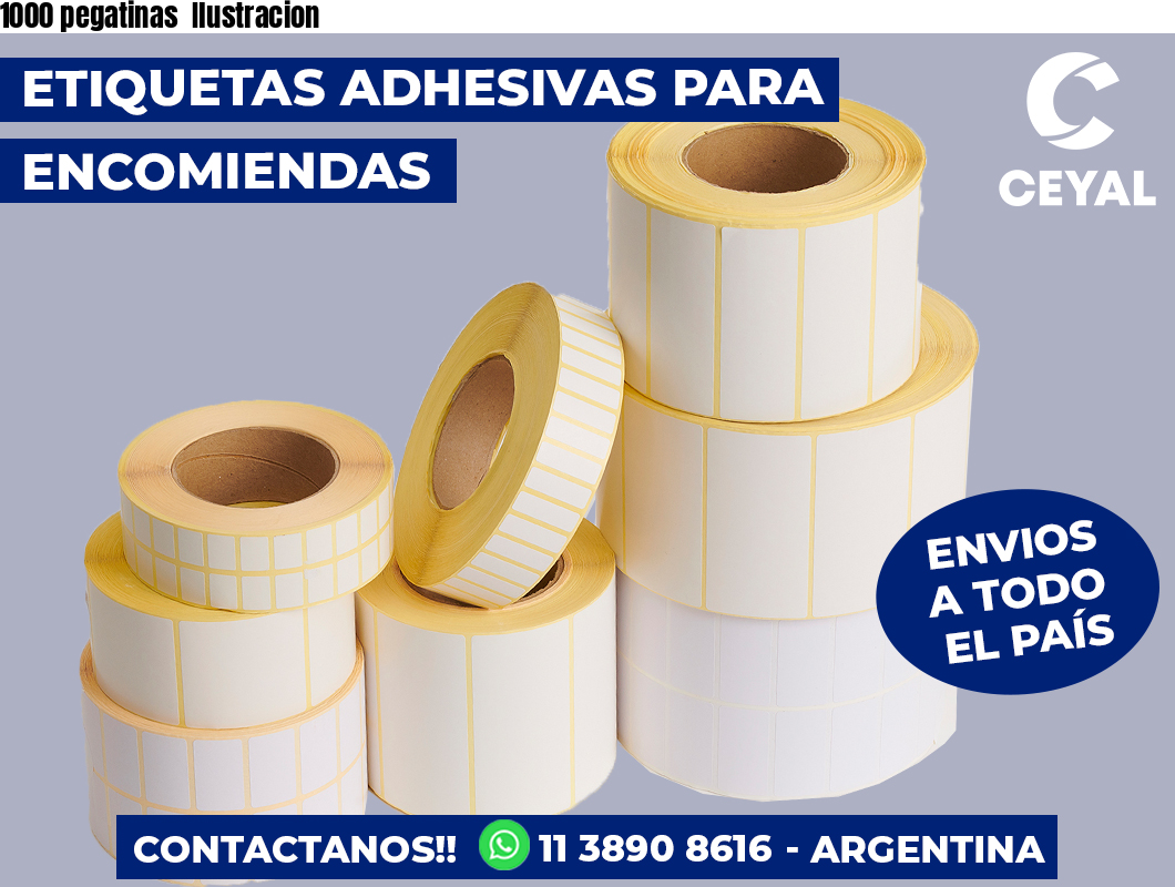 1000 pegatinas  Ilustracion