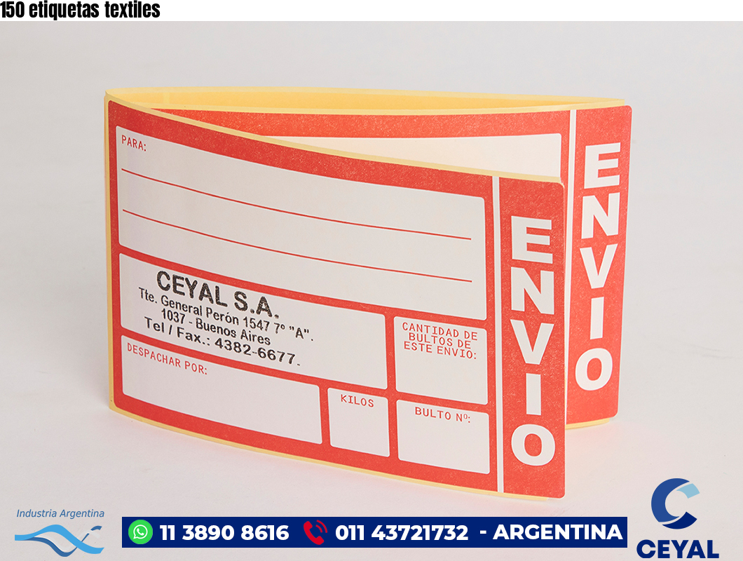 150 etiquetas textiles