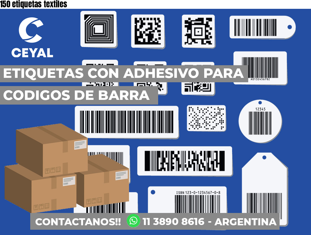 150 etiquetas textiles